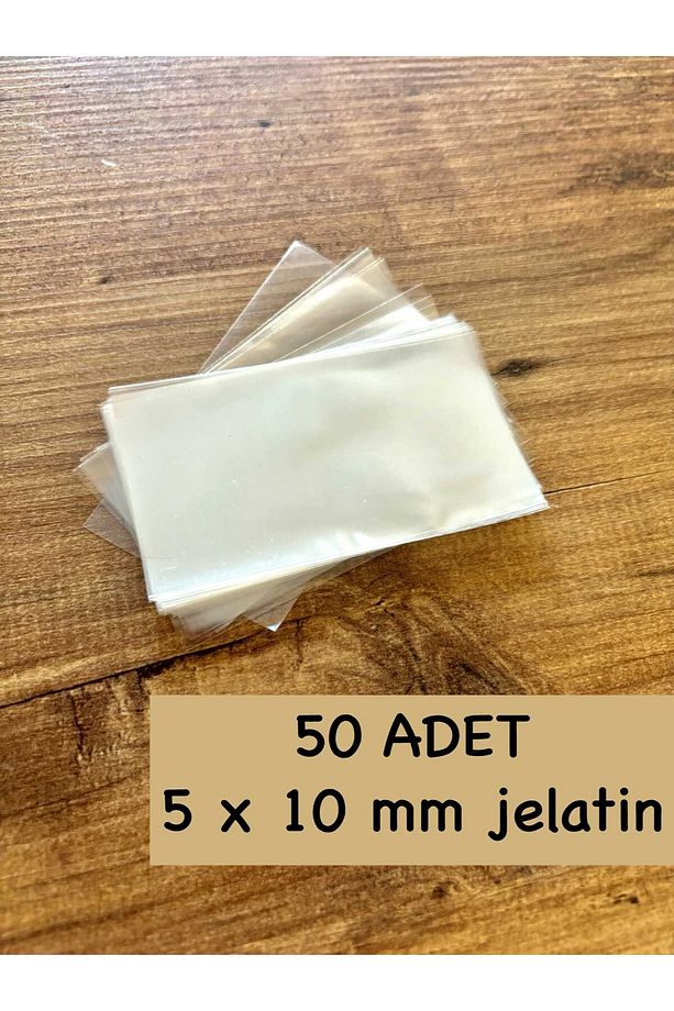 5x10 Cm Mini Şeffaf Jelatin Poşet Bantsız Düz 50 Adet - 1
