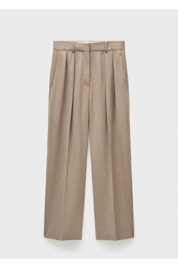 Yünlü takım elbise pantolonu - 3