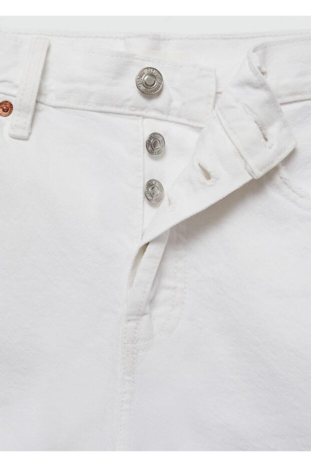 Paçaları dikişsiz denim şort - 7