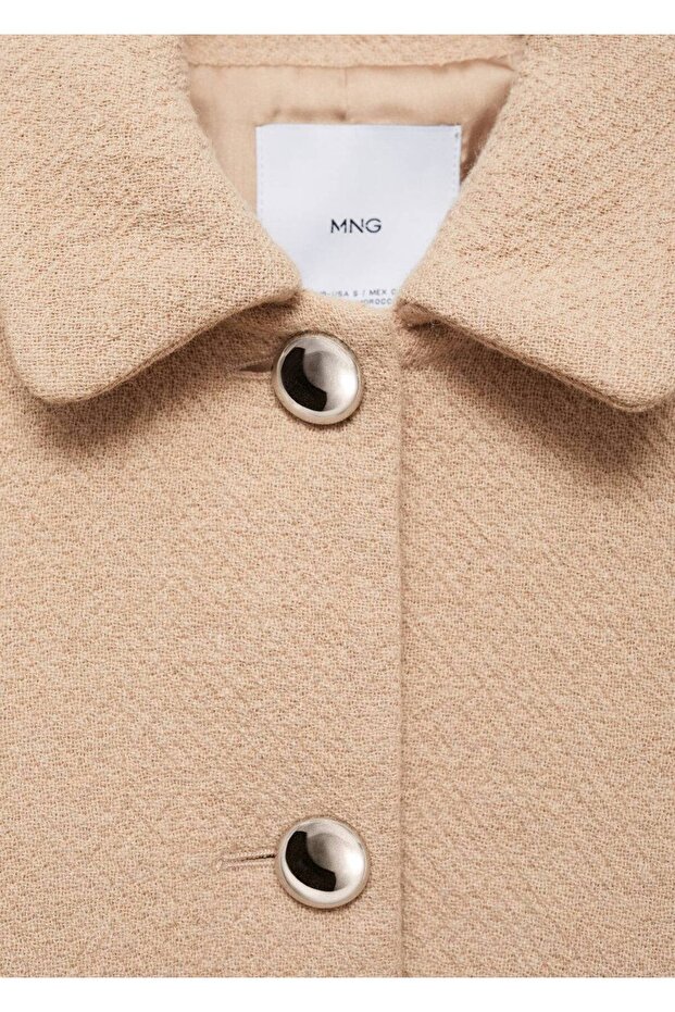 Düğmeli Cropped Ceket - 5