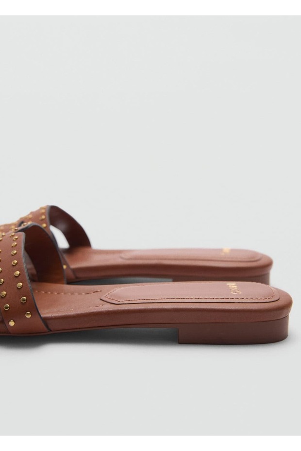 Boncuklu şeritli sandalet - 6