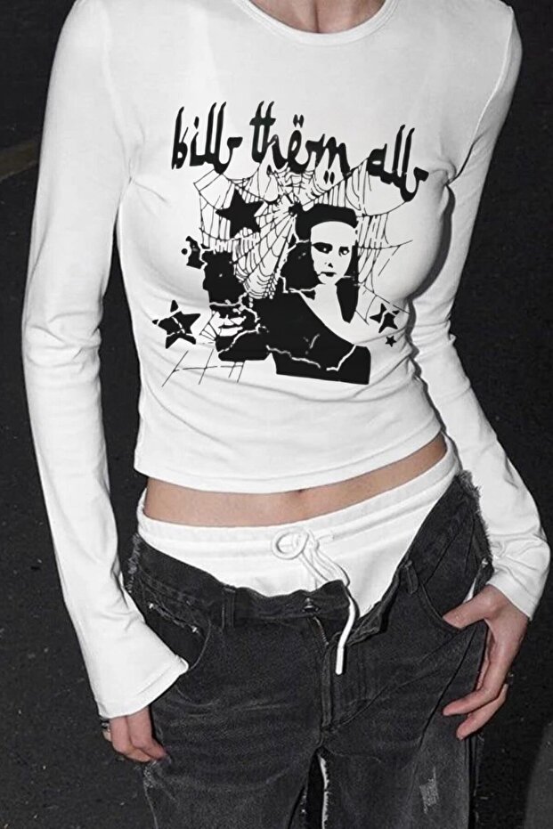 Harajuku Street Bill Them Long Sleeve Full Length Blouse