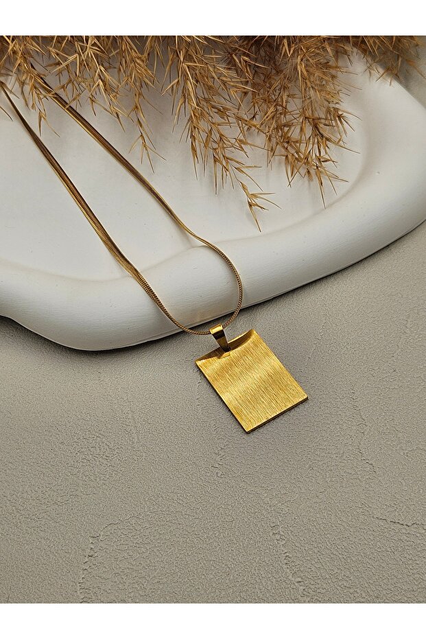 Çelik plaka kolye - 3