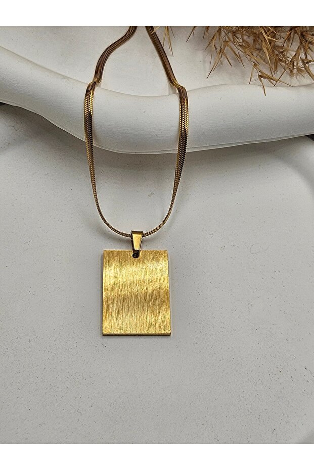 Çelik plaka kolye - 1