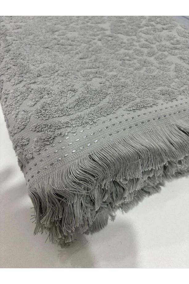 %100 Pamuk Gri Banyo Havlusu Ekstra Yumuşak Plaj Havlusu 90 X 150 Cm 700 gr - 2