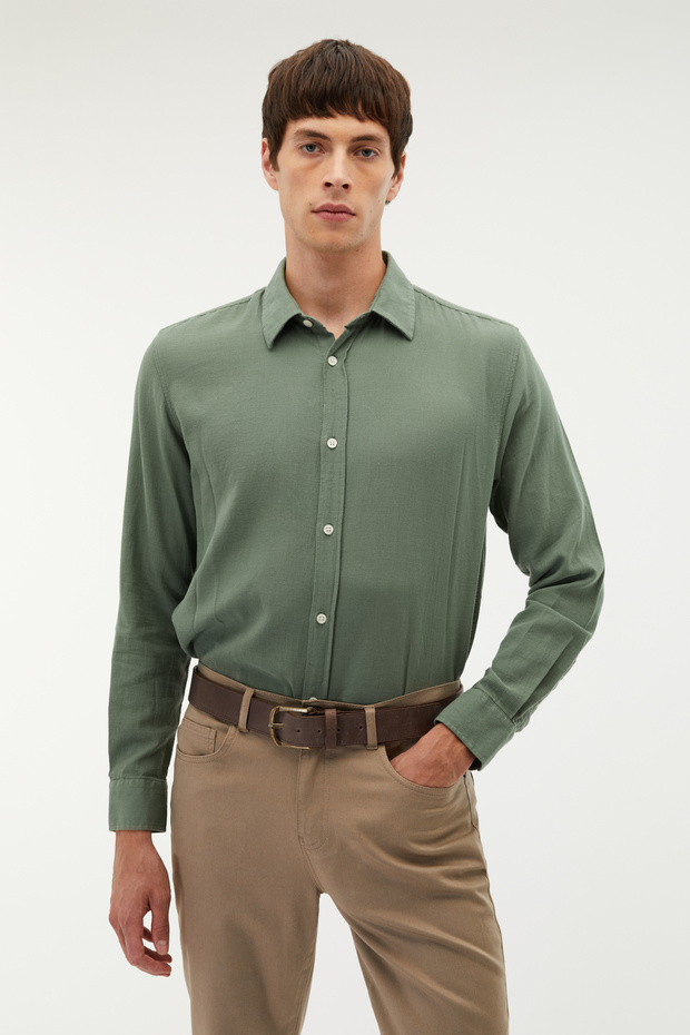 REGULAR FIT UZUN KOLLU GÖMLEK - 1