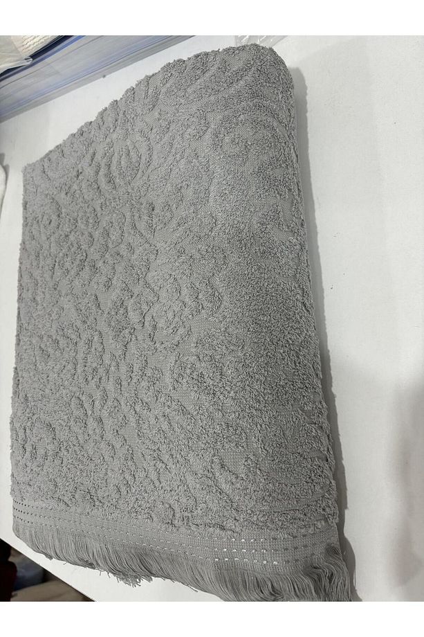 %100 Pamuk Gri Banyo Havlusu Ekstra Yumuşak Plaj Havlusu 90 X 150 Cm 700 gr - 5