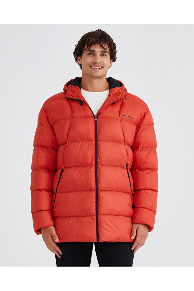 M Outerwear Padded Jacket Men's Orange Coat S 232031 -700