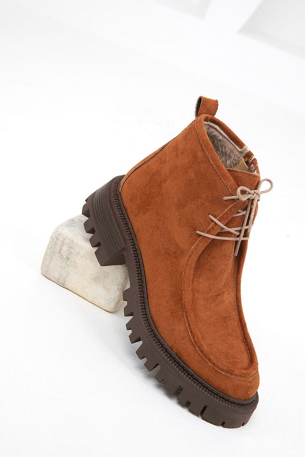 Taba Süet Kadın Bot & Bootie 19656 - 5