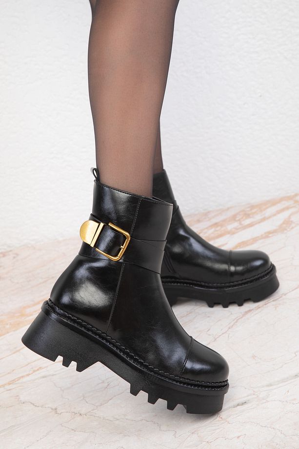 Siyah Kadın Bot & Bootie 19753 - 5