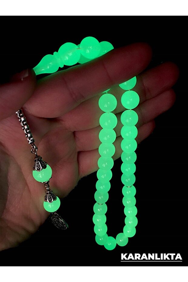 High Phosphorescent Globe Cat's Eye Rosary