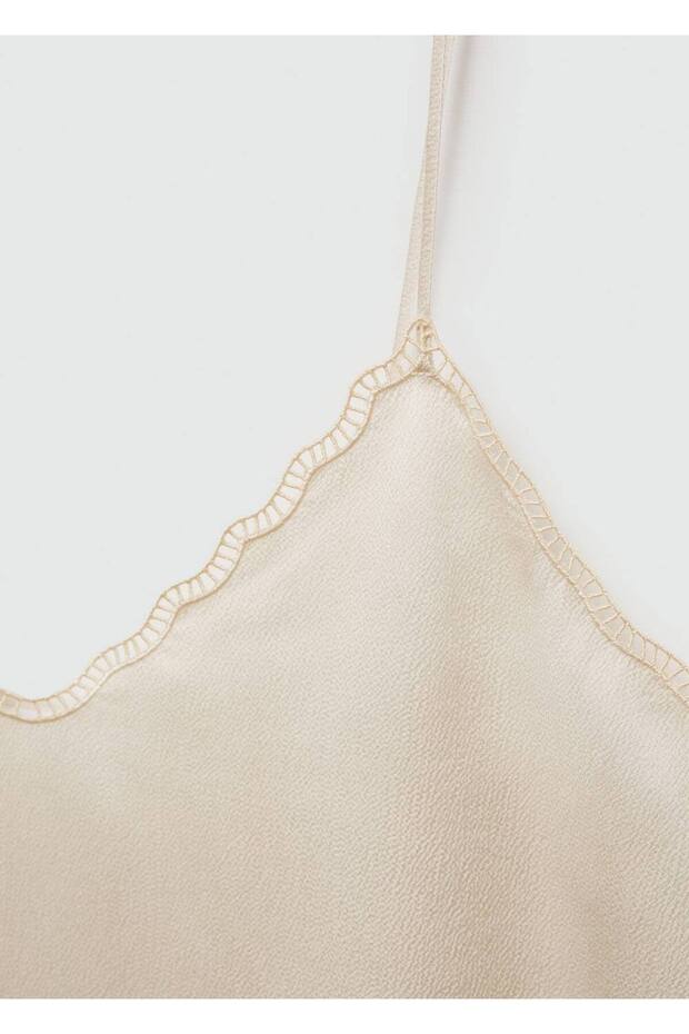 Saten askılı bluz - 6