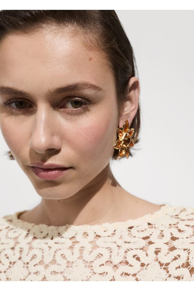 Kroşe çiçekli kazak - 5