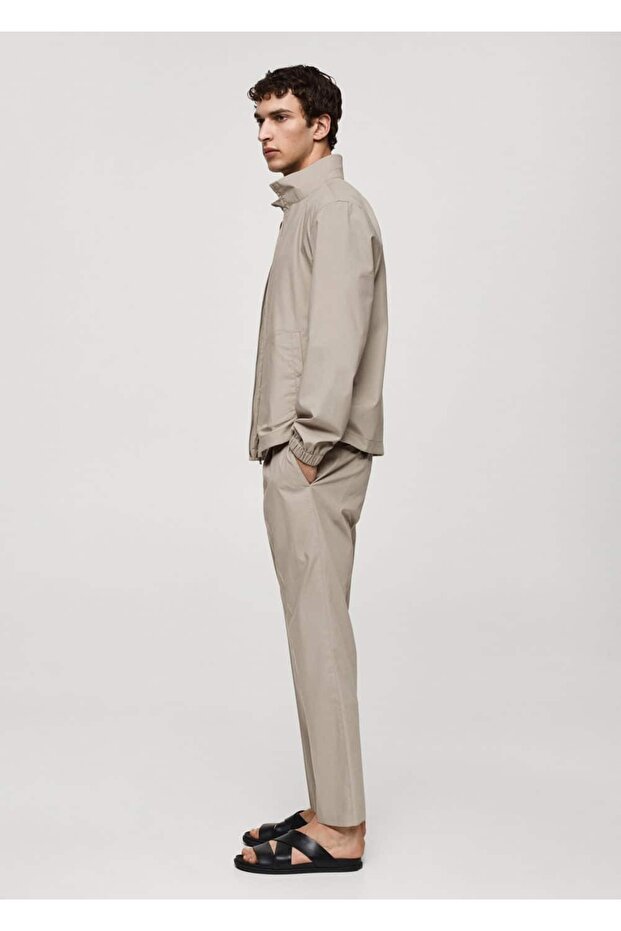 Fermuarlı lyocell ceket - 5