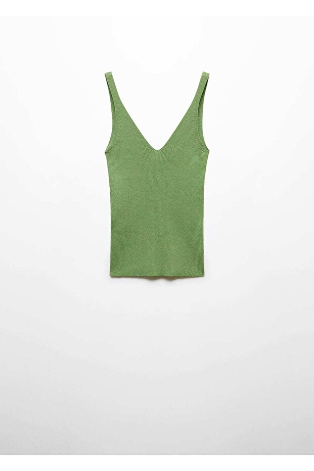 V yaka triko bluz - 3