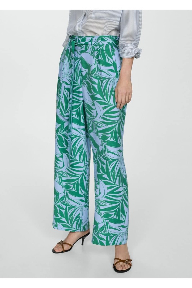 Patterned Bow Pants - 1