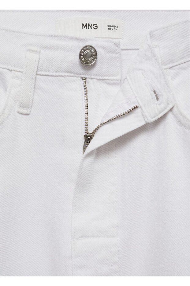 Yırtmaçlı denim etek - 6