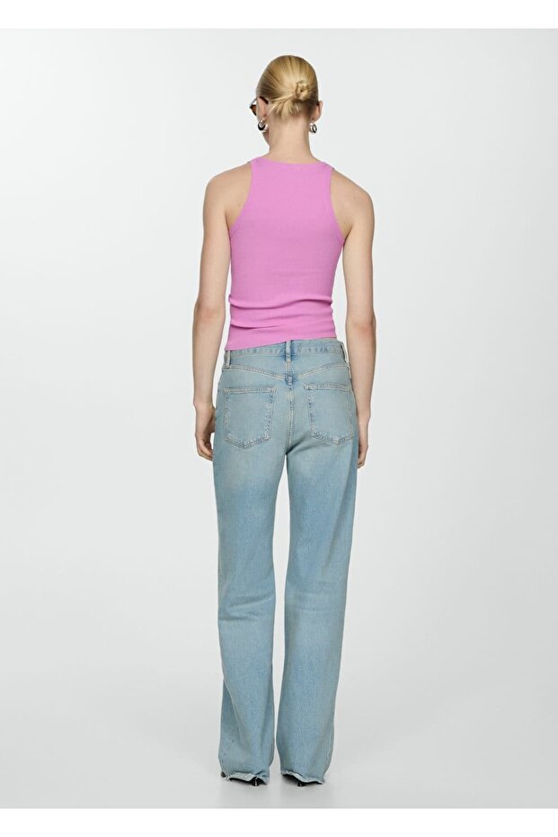 Askılı triko bluz - 4