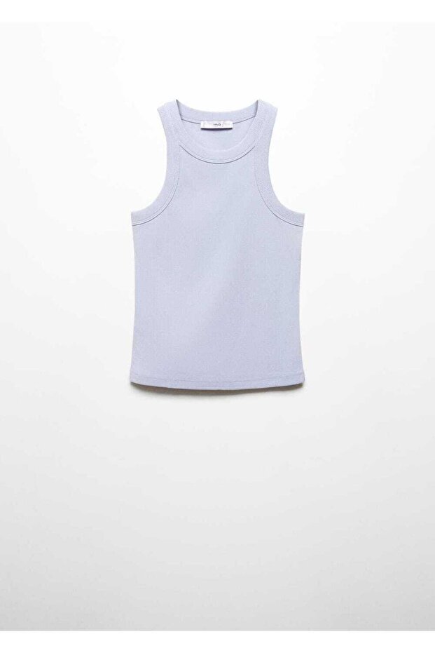 Lastik örgü pamuklu bluz - 3