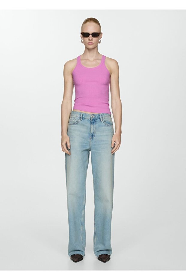 Askılı triko bluz - 2