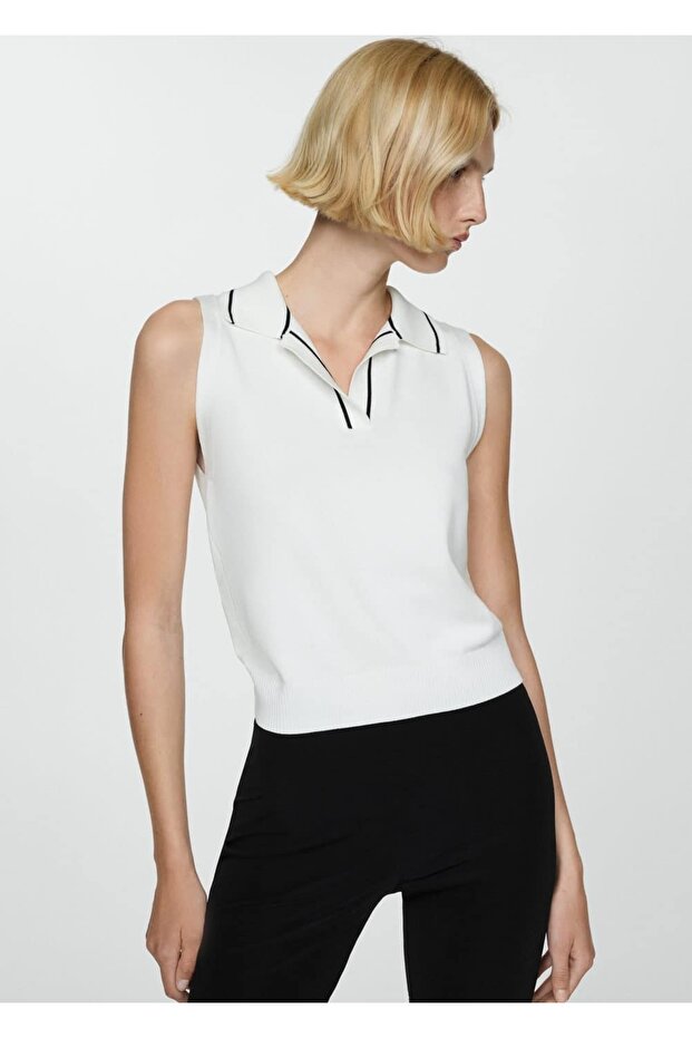 Polo yaka triko bluz - 1