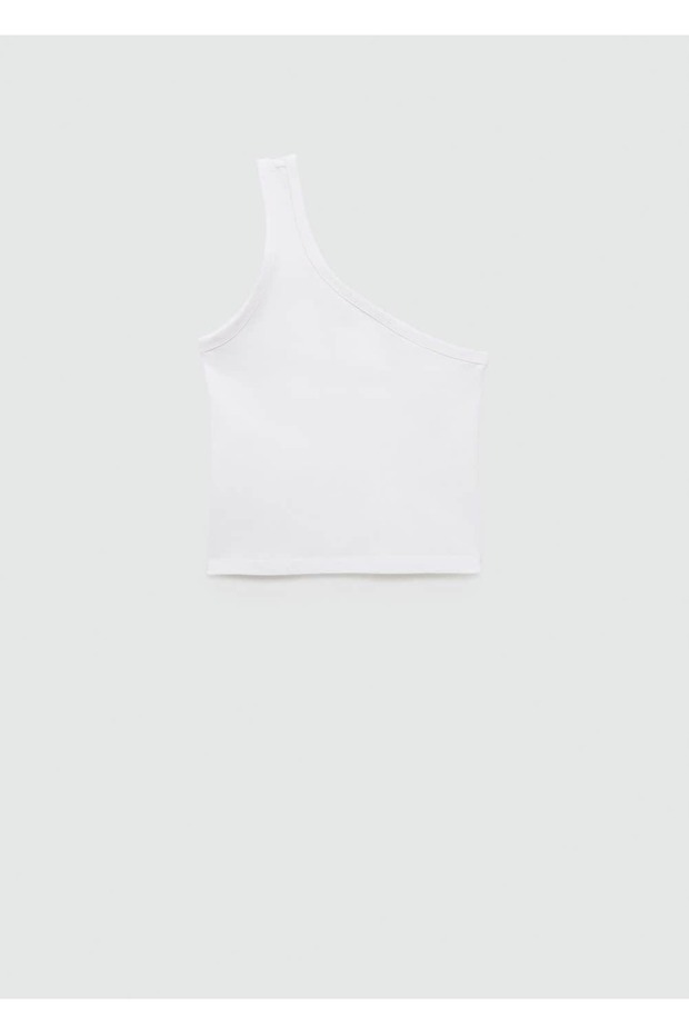 Pamuklu asimetrik bluz - 3