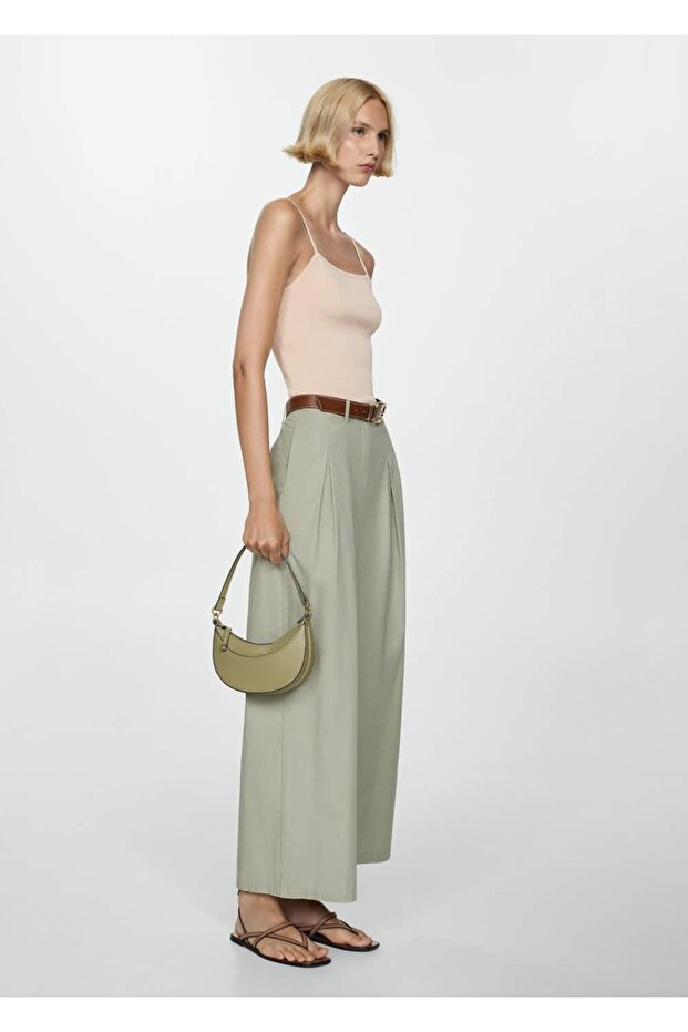 Askılı triko bluz - 2