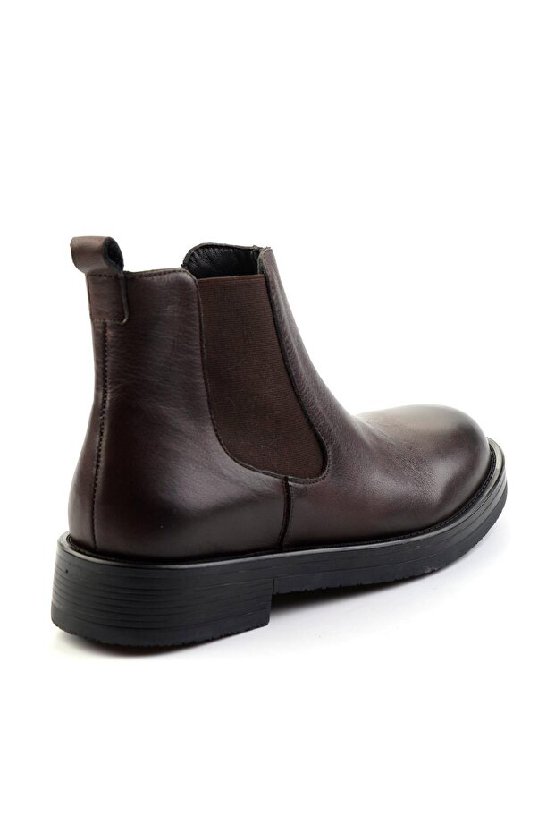 Kahve Hakiki Deri Erkek Bot & Bootie E02589381003 - 4