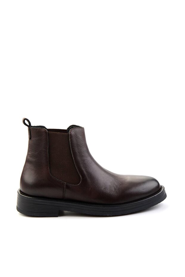 Kahve Hakiki Deri Erkek Bot & Bootie E02589381003 - 2