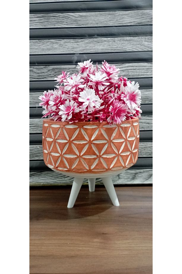 Ayaklı Dekoratif Saksı Çeşitleri (AYAKLI ILE BİRLİKTE BOYU;13 CM / AYAKSIZ BOYU;7 CM, ÇAP;14) - 1
