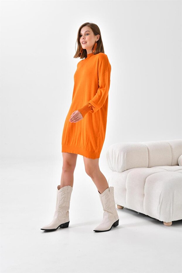 Kadın Basic Tunik Orange 20167 - 2