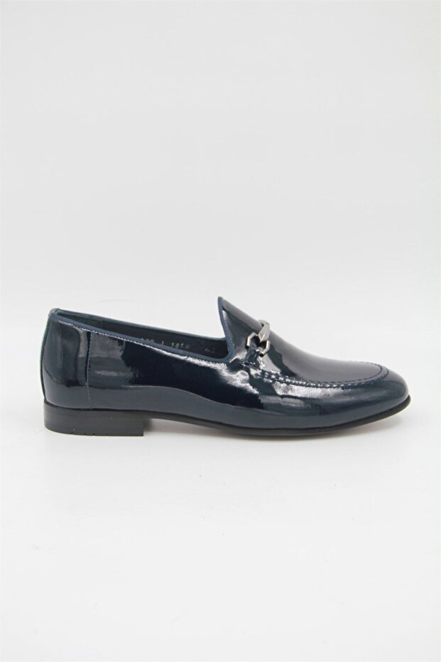 J1810 Men's Patent Leather Shoes - Dark Blue