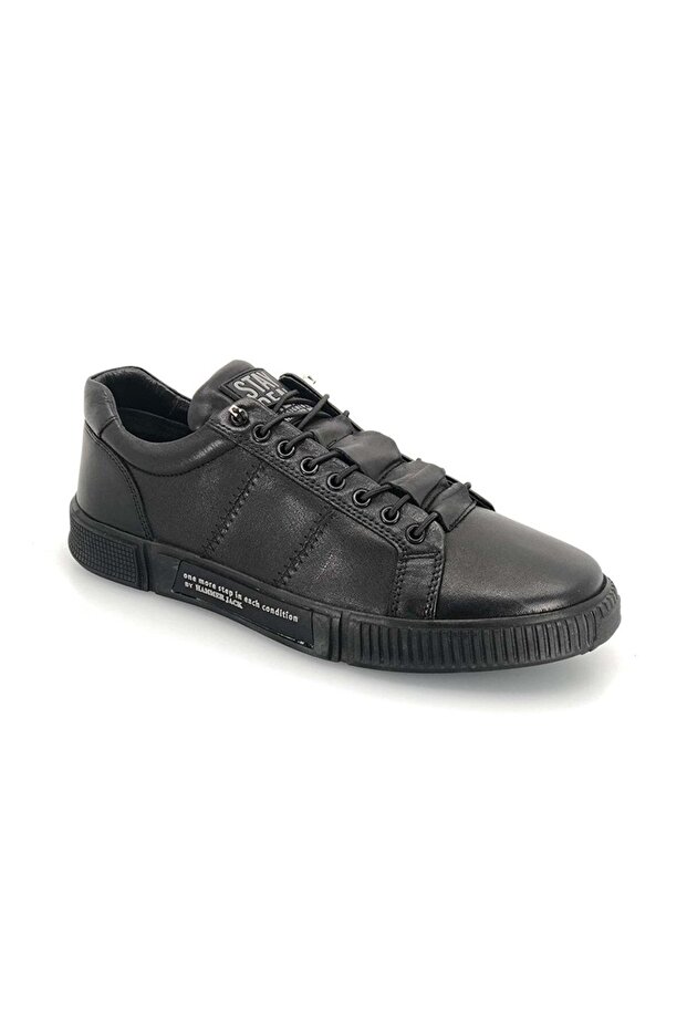 Basel Hammerjack Genuine Leather Men's Casual Shoes-Black