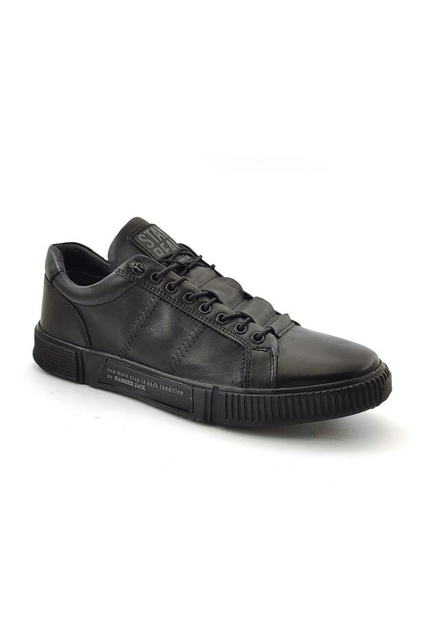 Basel Hammerjack Genuine Leather Men's Casual Shoes-Black Ays