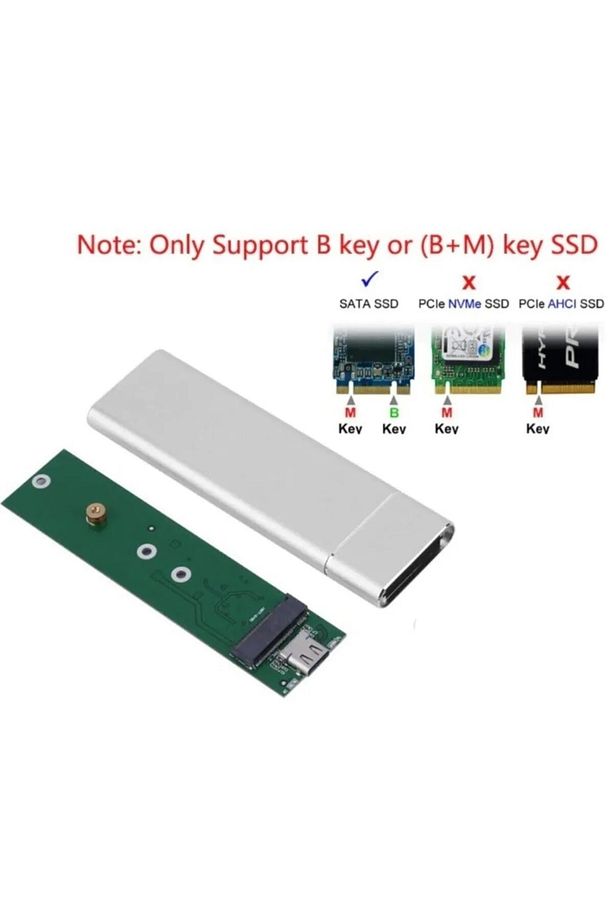 3015 M.2 Sata Ssd Ngff To Type C Usb 3.0 B-key Mini Çevirici Adaptör Harici Harddisk Kutusu - 4