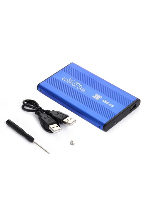 2001b 2.5" Usb Harici Ssd Harddisk Hdd Kutusu Sata Hard Disk Harici - Kılıf - Mavi - 3