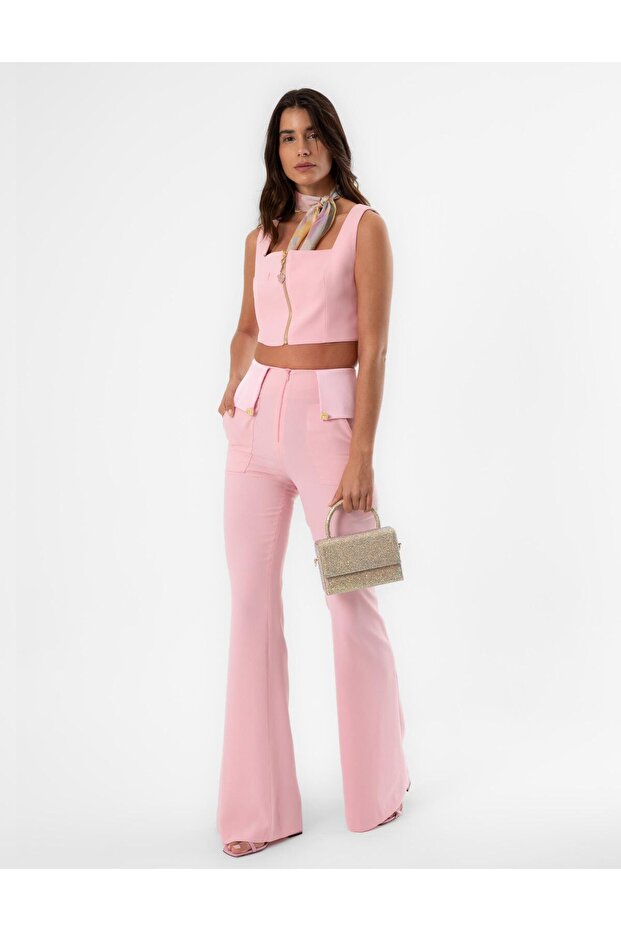 Maritza Kadın Pantolon Pembe - 7