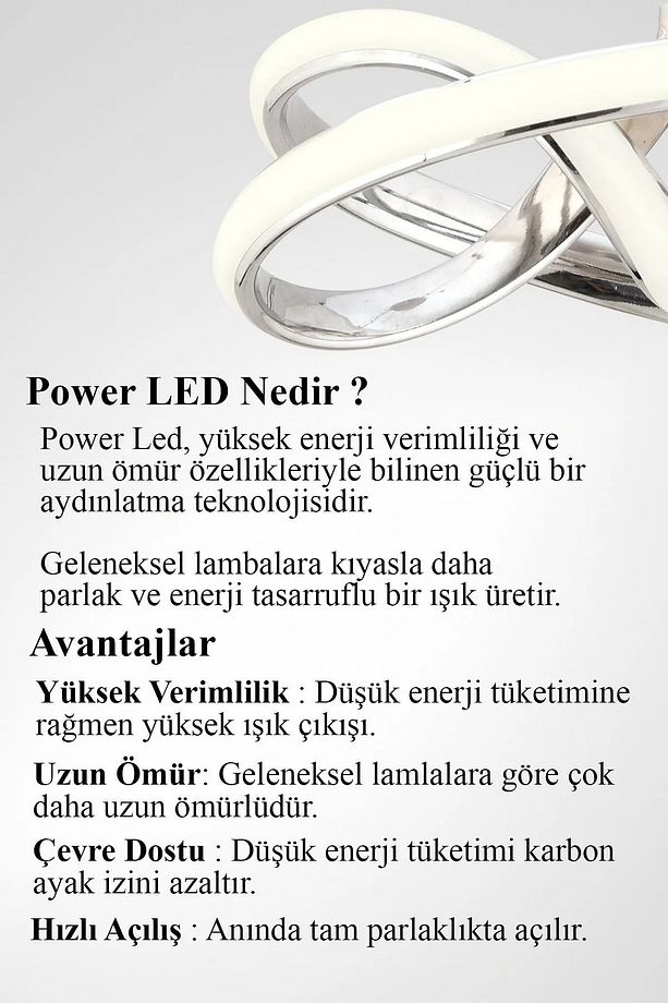 Eclipse Model Krom Kaplama Metal Salon Mutfak Oturma Yatak Odası Modern Led Sarkıt Avize - 2