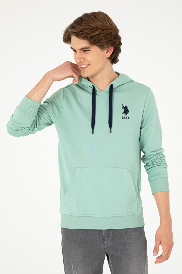 Men's Aqua Green Basic Sweatshirt 50289059 -Vr048