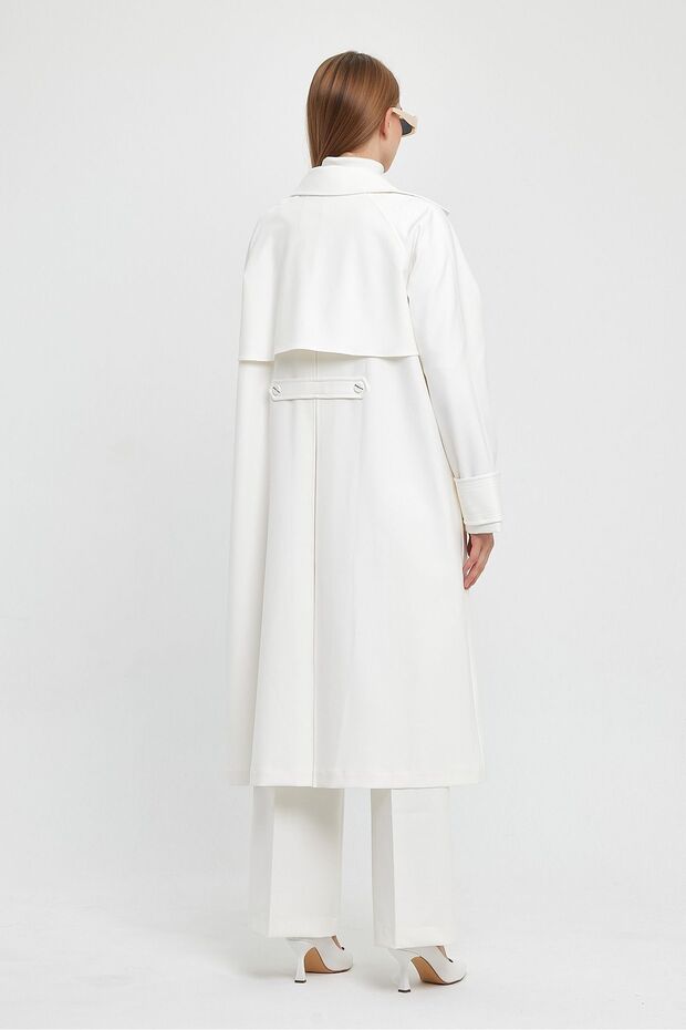 Üçgen Manşetli Pardesü - 5