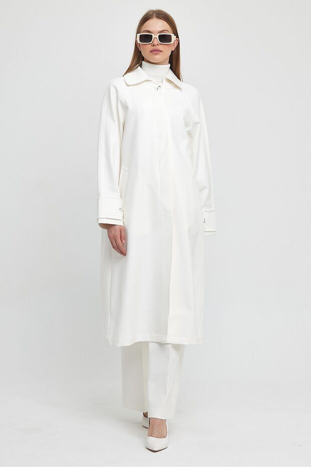 Üçgen Manşetli Pardesü - 3