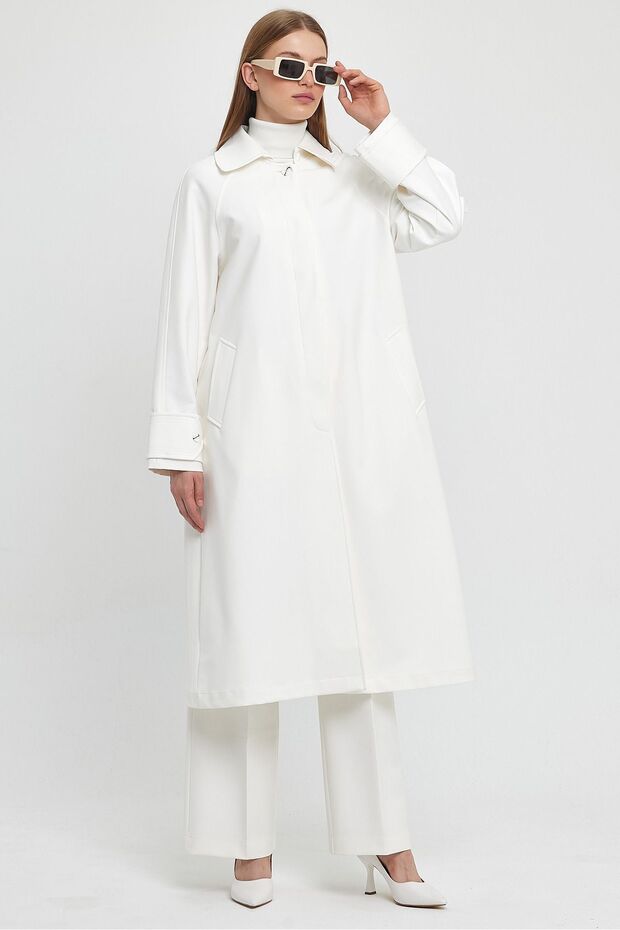 Üçgen Manşetli Pardesü - 6