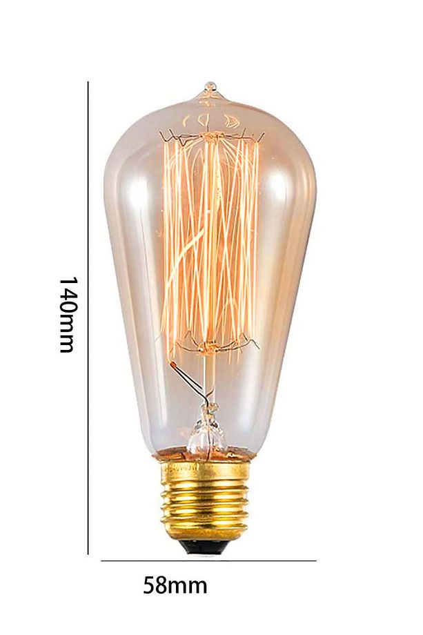 Dekoratif Retro Rustik Ampül E27 Standart Duy 220v Ev Cafe Aplik Abajur Tavan Ampülü - 6