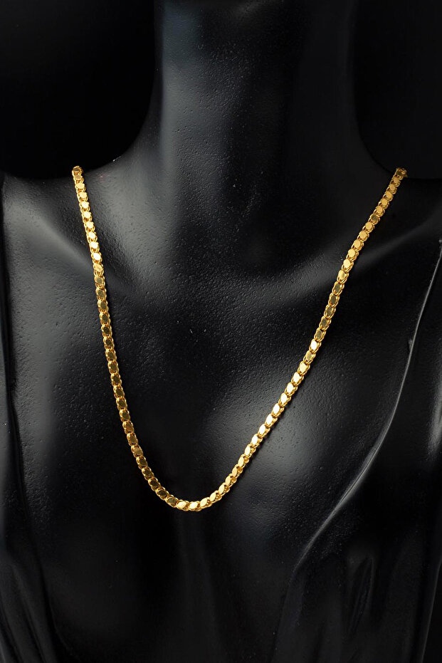 Halep Pullu Altın Zincir - 55 cm - 2