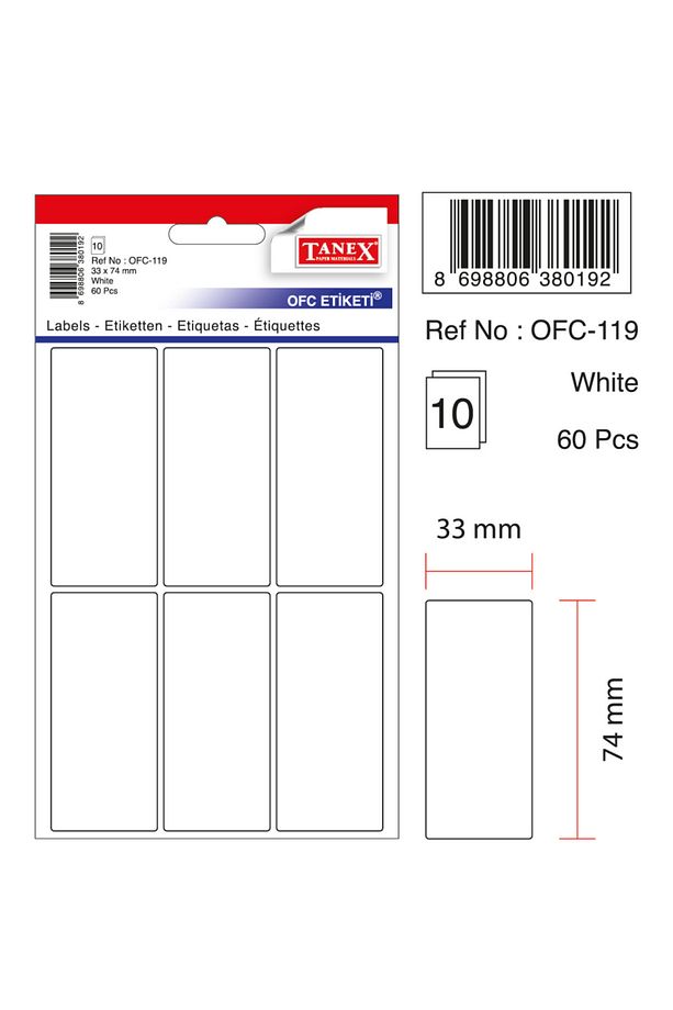 Ofc-119 Beyaz Ofis Etiketi - 1