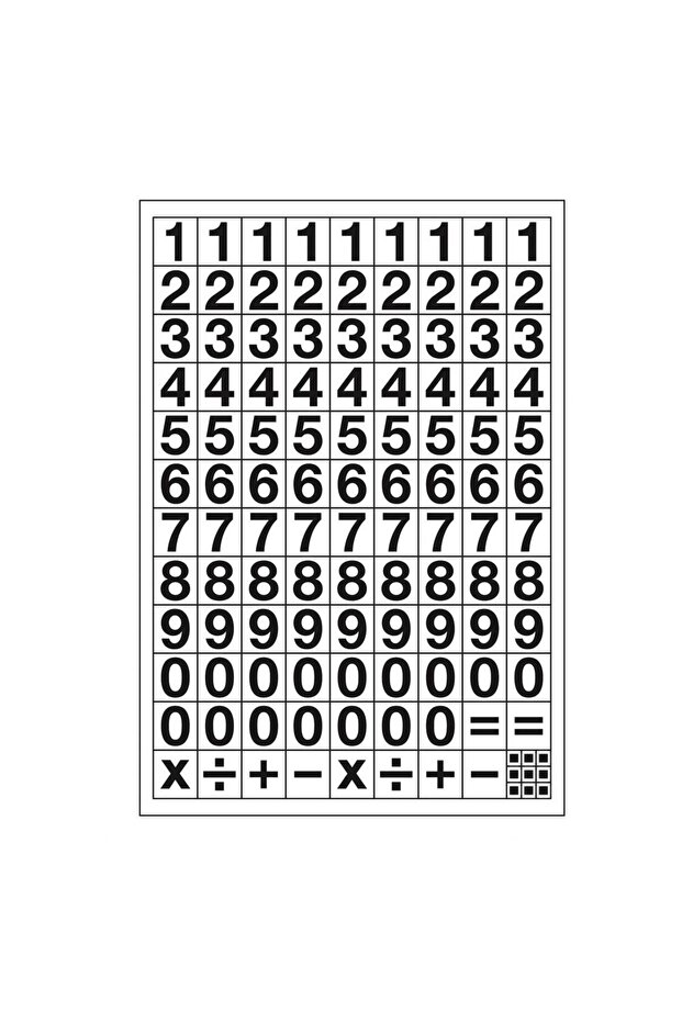 Stc-502 Number Label 10mm Bold 2 Pack