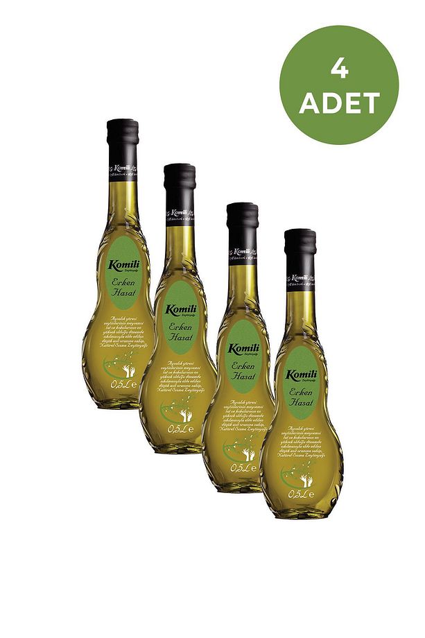Sızma Erken Hasat 500 ml Zeytinyağı Cam Şişe * 4 Adet - 1