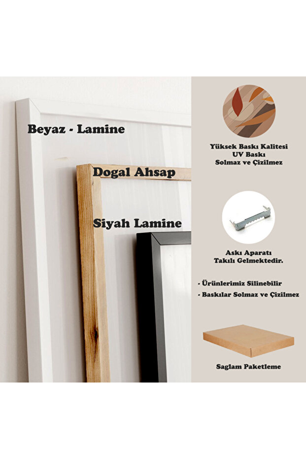Çerçeveli Tablo Seti, Modern Tablo, 3 Parça Tablo - 4