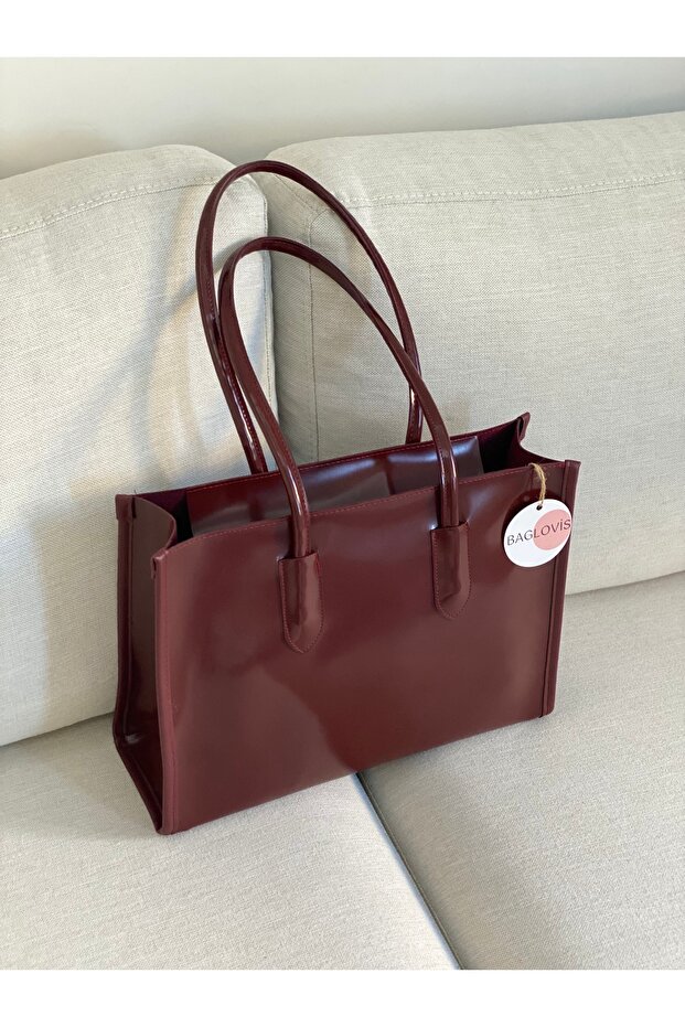 Patent Leather Scratch Resistant Large Women's Bag