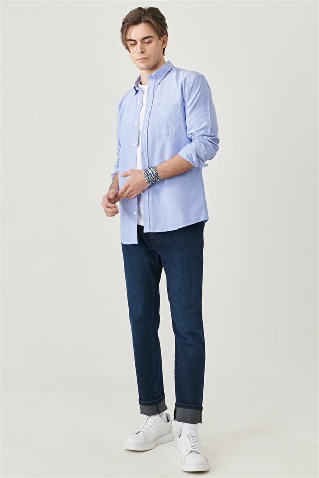 Bryson skinny jean pants blue gambit